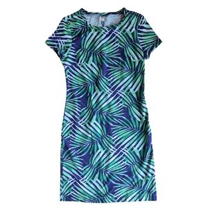 Tropical Leaf Print Dress